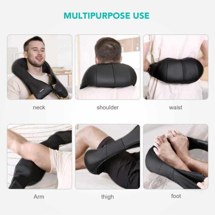 BOB AND BRAD Back Massager With Heat Cordless Shiatsu Massager Neck Body  Massage